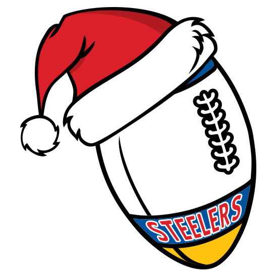 Pittsburgh Steelers Football Christmas hat logo vinyl decal